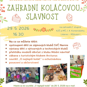 Zahradní koláčová slavnost 29.5.2026